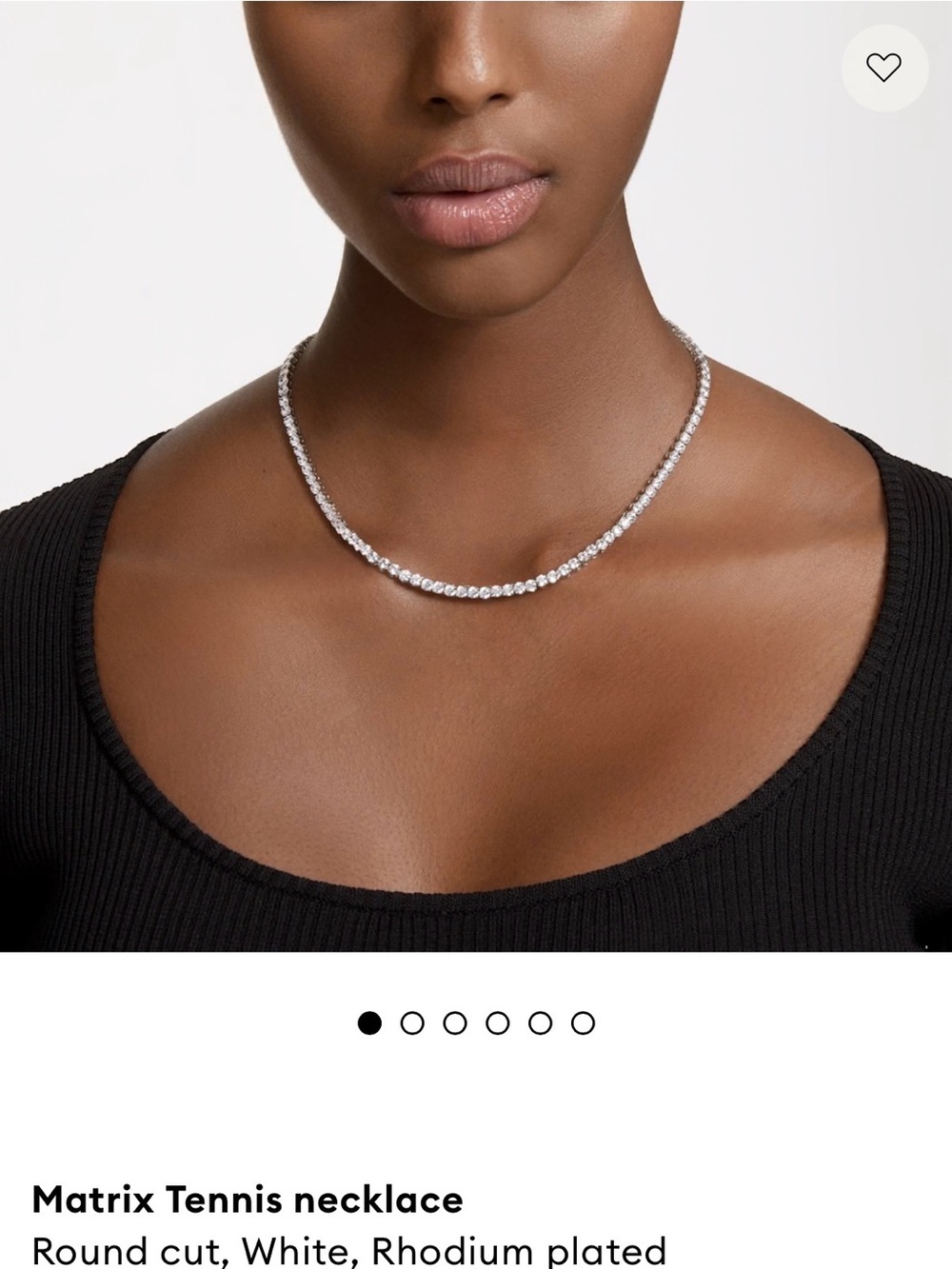 Swarovski White Crystal Tennis Necklace